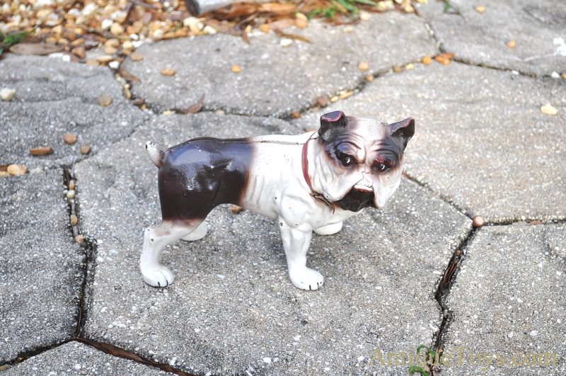 Hubley Cast Iron English Bulldog Penny Coin Still Bank or Door Stop <FONT COLOR="ff000 ">*SOLD*</font>