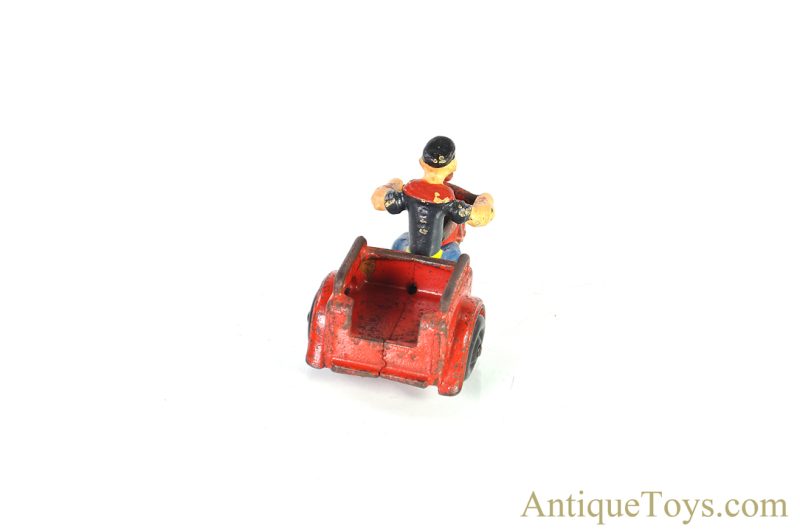 Hubley ca. 1930's Cast Iron Popeye the Sailor Spinach Motorcycle <FONT COLOR="ff000 ">*SOLD*</font> - Image 5