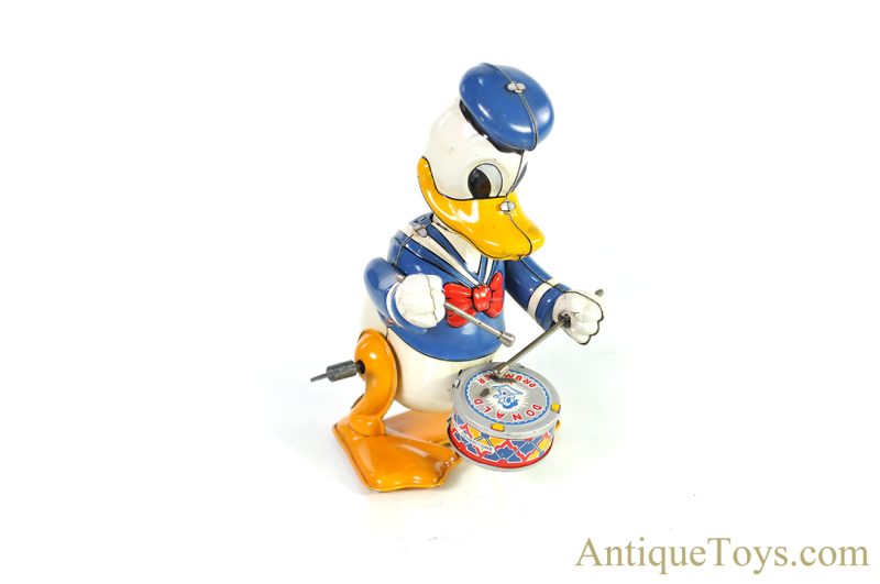 Linemar Marx Tin Lithographed Windup “Mechanical Donald Duck Drummer” Disney Japanese Toy <FONT COLOR="ff000 ">*SOLD*</font>