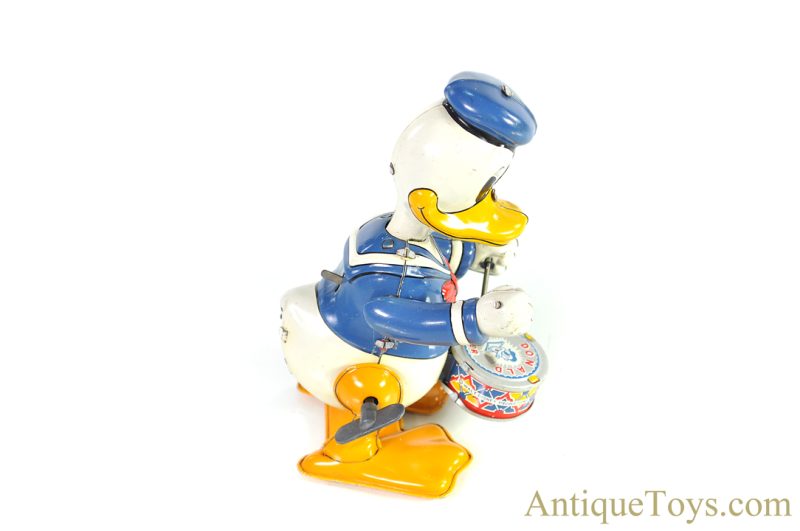 Linemar Marx Tin Lithographed Windup “Mechanical Donald Duck Drummer” Disney Japanese Toy <FONT COLOR="ff000 ">*SOLD*</font> - Image 2