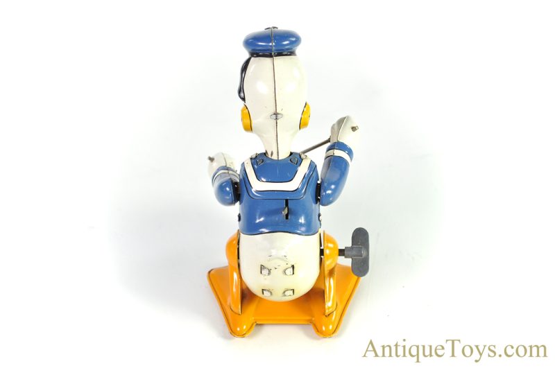 Linemar Marx Tin Lithographed Windup “Mechanical Donald Duck Drummer” Disney Japanese Toy <FONT COLOR="ff000 ">*SOLD*</font> - Image 5