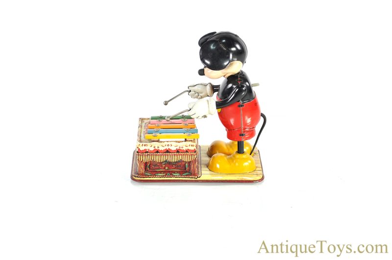 Linemar Marx Tin Lithographed Windup “Mechanical Mickey Mouse with Xylophone” Disney Japanese Toy <FONT COLOR="ff000 ">*SOLD*</font> - Image 2