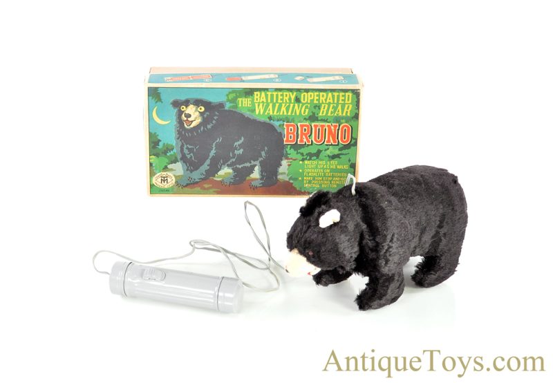 Masudaya Modern Toys (MT) "The Battery Operated Walking Bear Bruno" Japanese Toy with Box <FONT COLOR="ff000 ">*SOLD*</font>