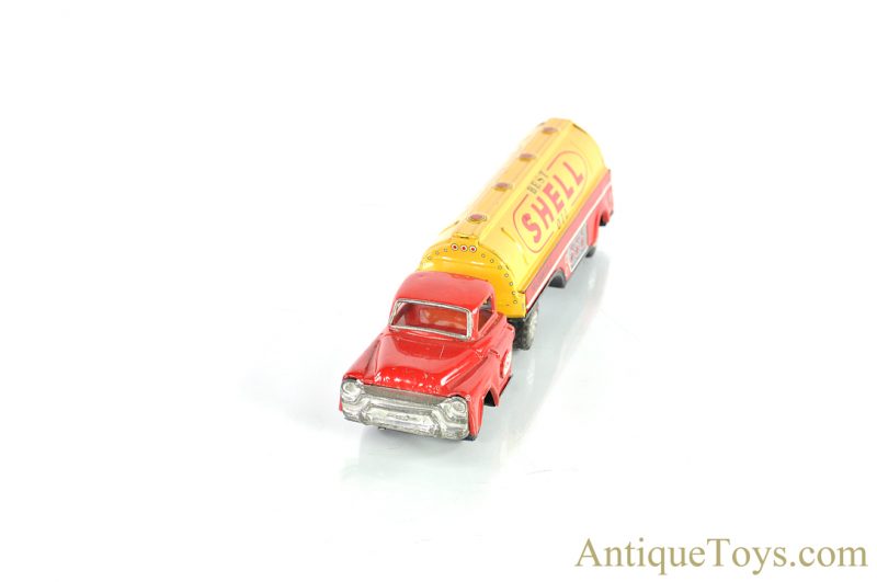 Momoya Shoten Tin Lithographed Shell Oil Gasoline Fuel Tanker Truck Japanese Toy for Sale <FONT COLOR="ff000 ">*SOLD*</font> - Image 4