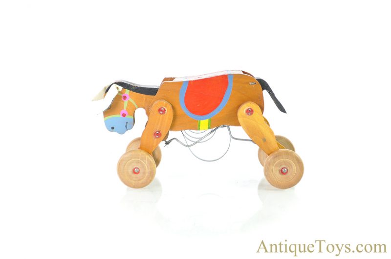 Nifty Toys Wooden Lithographed Windup “Balking Donkey” #751/62 <FONT COLOR="ff000">*SOLD*</font> - Image 3