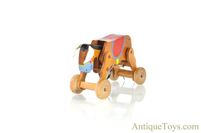 Nifty Toys Wooden Lithographed Windup “Balking Donkey” #751/62 <FONT COLOR="ff000">*SOLD*</font> - Image 6