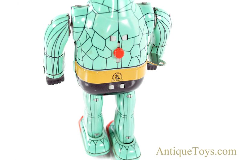 Osaka Tin Toy Institute Vintage Replica Garon Tin Lithographed Windup Japanese Toy Robot for Sale - Image 7