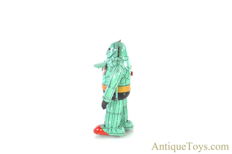 Osaka Tin Toy Institute Vintage Replica Garon Tin Lithographed Windup Japanese Toy Robot for Sale - Image 4