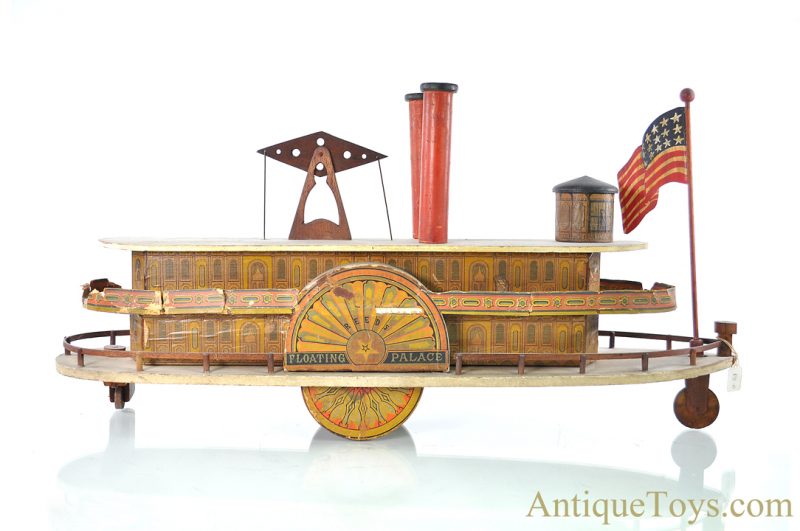Reeds “Floating Palace” Wooden River Paddle Boat Side-Wheeler Push/Pull Toy <FONT COLOR="ff000 ">*SOLD*</font>