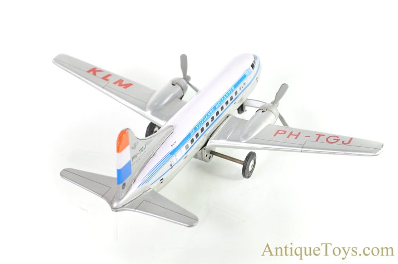 Tippco KLM PH-TGJ Royal Dutch Airlines "The Flying Dutchman" Tin Lithographed Friction DC-3 Jet Plane Mexico Toy <FONT COLOR="ff000 ">*SOLD*</font> - Image 2