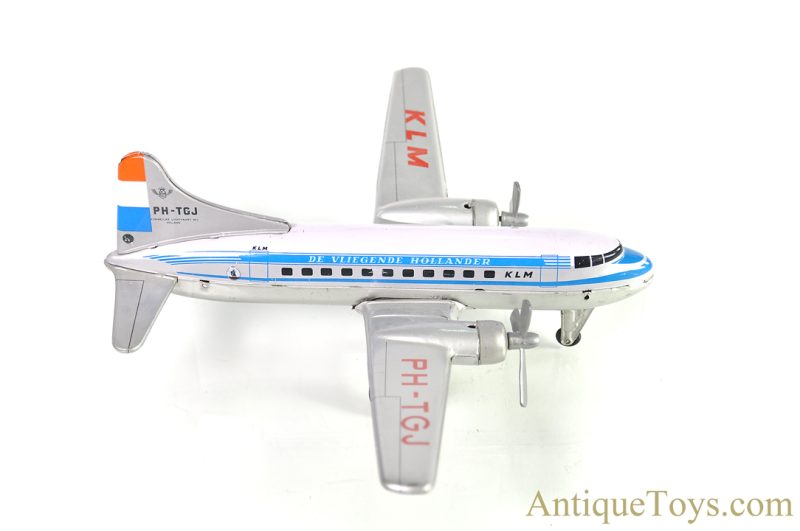 Tippco KLM PH-TGJ Royal Dutch Airlines "The Flying Dutchman" Tin Lithographed Friction DC-3 Jet Plane Mexico Toy <FONT COLOR="ff000 ">*SOLD*</font> - Image 4