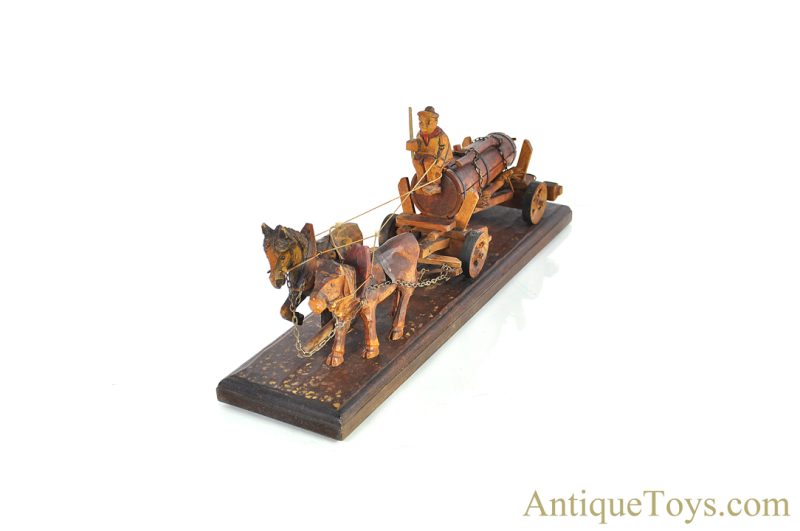Carved Wooden Ox & Horse Drawn Wagon <FONT COLOR="ff000 ">*SOLD*</font> - Image 4