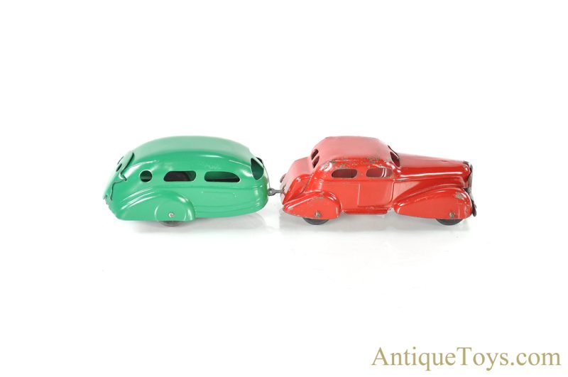 Marx Car and Wyandotte Camper Trailer Rare Car and Camper Trailer Pairing <FONT COLOR="ff000 ">*SOLD*</font>