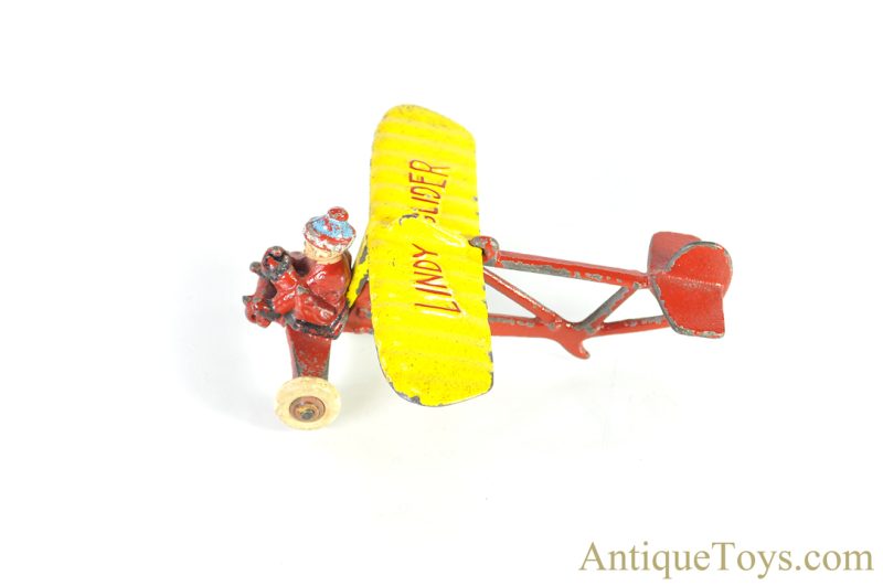 Hubley ca. 1930's Cast Iron "Lindy Glider" Airplane Toy <FONT COLOR="ff000 ">*SOLD*</font> - Image 7