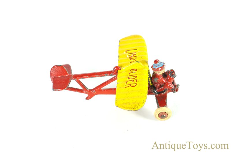 Hubley ca. 1930's Cast Iron "Lindy Glider" Airplane Toy <FONT COLOR="ff000 ">*SOLD*</font> - Image 6