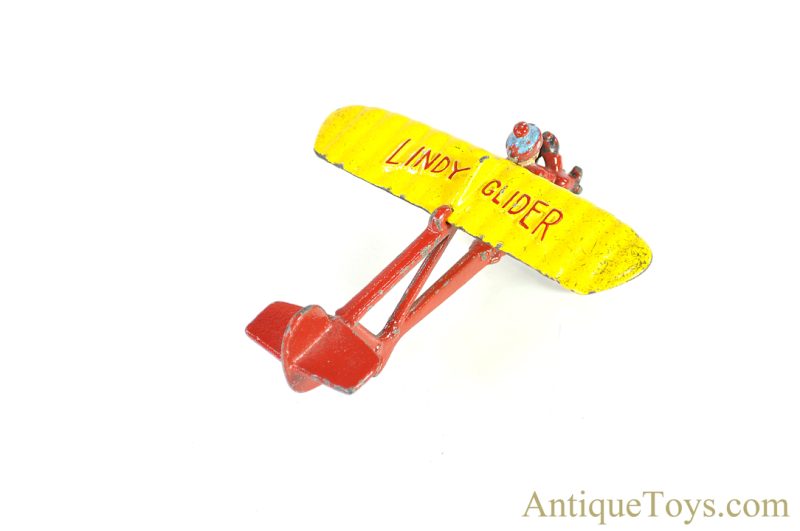 Hubley ca. 1930's Cast Iron "Lindy Glider" Airplane Toy <FONT COLOR="ff000 ">*SOLD*</font> - Image 5