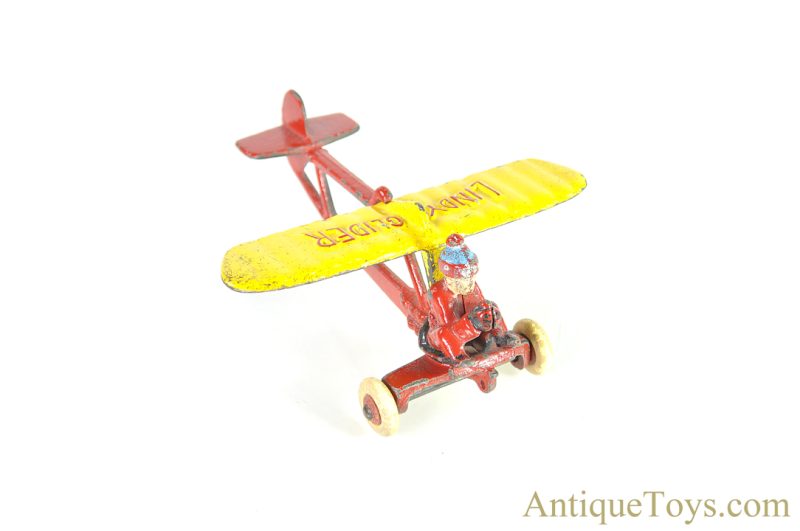 Hubley ca. 1930's Cast Iron "Lindy Glider" Airplane Toy <FONT COLOR="ff000 ">*SOLD*</font>