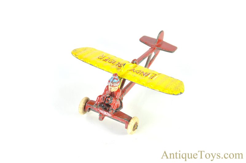 Hubley ca. 1930's Cast Iron "Lindy Glider" Airplane Toy <FONT COLOR="ff000 ">*SOLD*</font> - Image 2