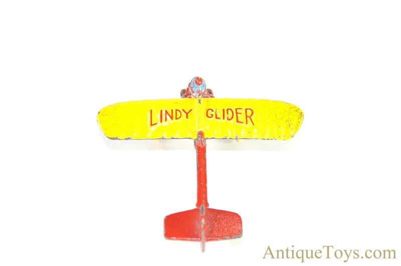 Hubley ca. 1930's Cast Iron "Lindy Glider" Airplane Toy <FONT COLOR="ff000 ">*SOLD*</font> - Image 3