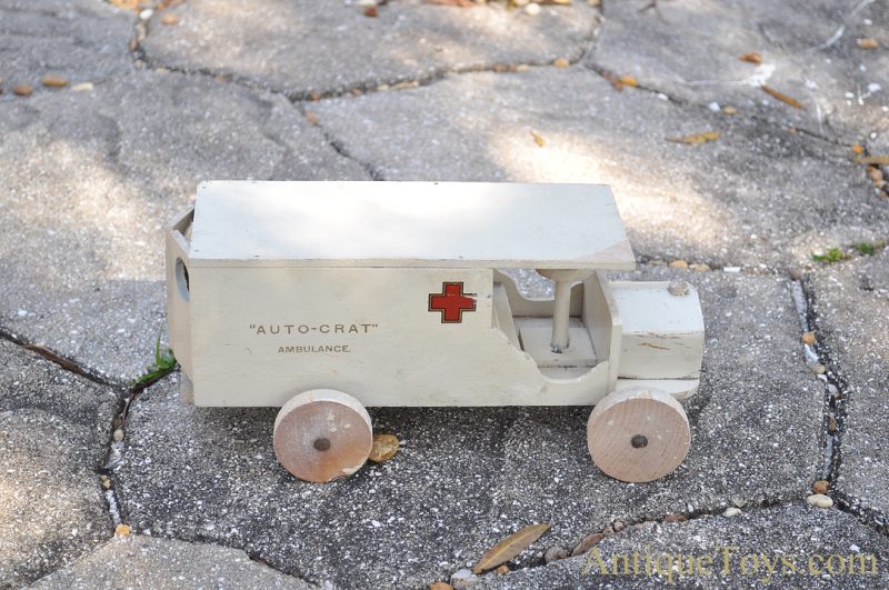 Auto-Crat Shapleigh Hardware Co. ca. 1918 Wooden Red Cross Ambulance <FONT COLOR="ff000 ">*SOLD*</font>