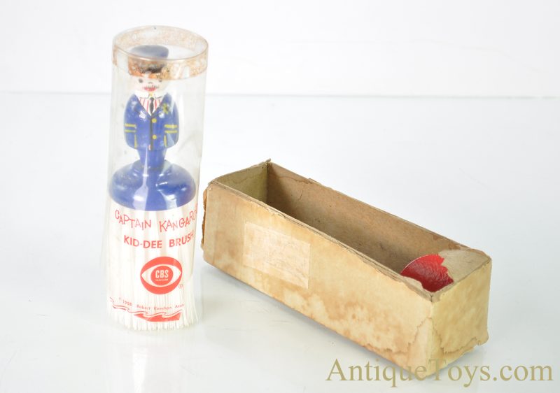 Vintage ca. 1950's Captain Kangaroo Kid-Dee Brush CBS Productions Scrub Brush in Box <FONT COLOR="ff000 ">*SOLD*</font>