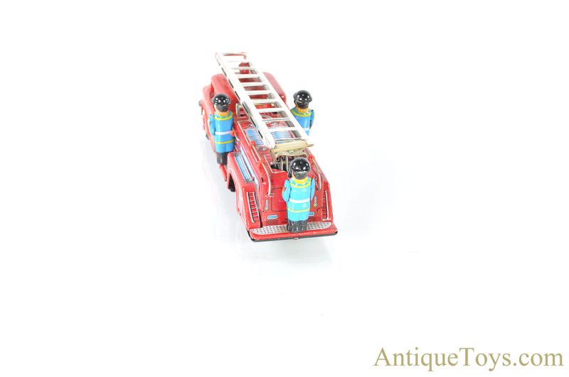 Chinese Tin Lithographed Friction MF 718 "Fire Truck" with Box <FONT COLOR="ff000 ">*SOLD*</font> - Image 8