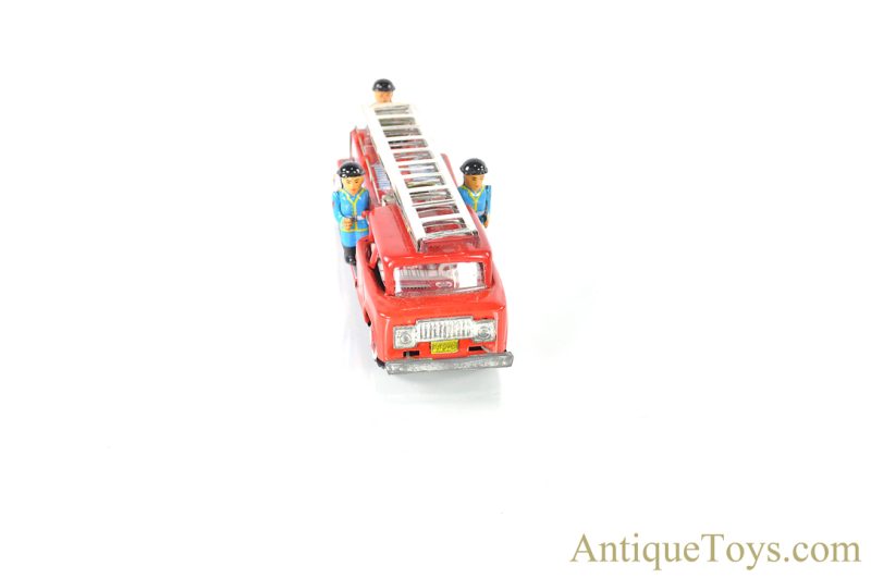 Chinese Tin Lithographed Friction MF 718 "Fire Truck" with Box <FONT COLOR="ff000 ">*SOLD*</font> - Image 7