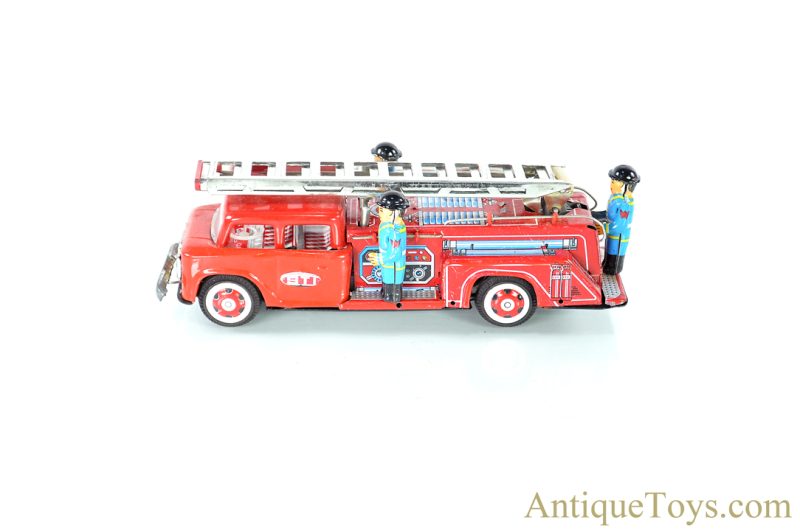 Chinese Tin Lithographed Friction MF 718 "Fire Truck" with Box <FONT COLOR="ff000 ">*SOLD*</font> - Image 2
