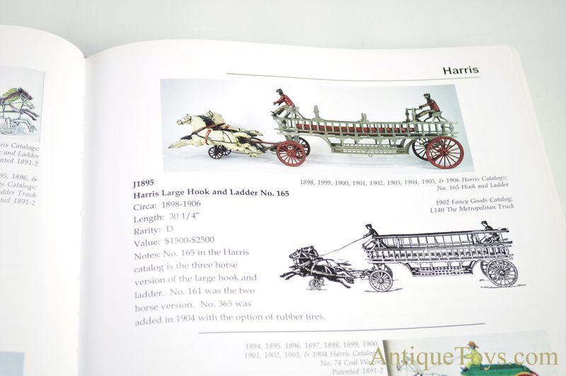 Harris Toy Co. Ca. 1898-1906 Cast Iron Large Hook and Ladder Truck No. 165 <FONT COLOR="ff000 ">*SOLD*</font> - Image 10