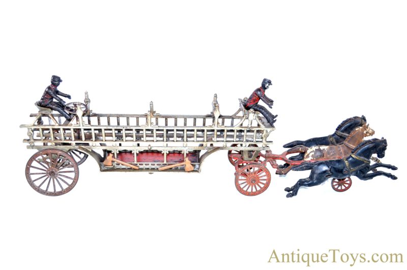 Harris Toy Co. Ca. 1898-1906 Cast Iron Large Hook and Ladder Truck No. 165 <FONT COLOR="ff000 ">*SOLD*</font>