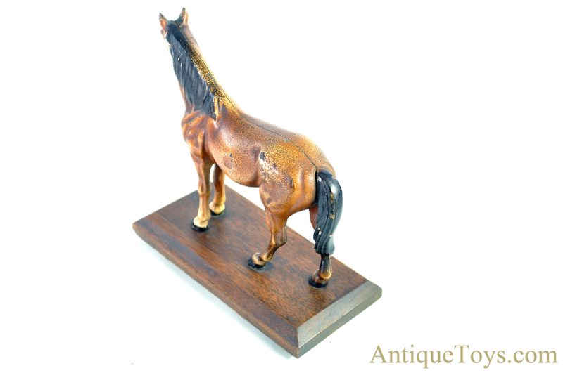 Hubley ca. 1940's Cast Iron "Garnet" #325 Horse on Wooden Plinth <FONT COLOR="ff000 ">*SOLD*</font> - Image 6