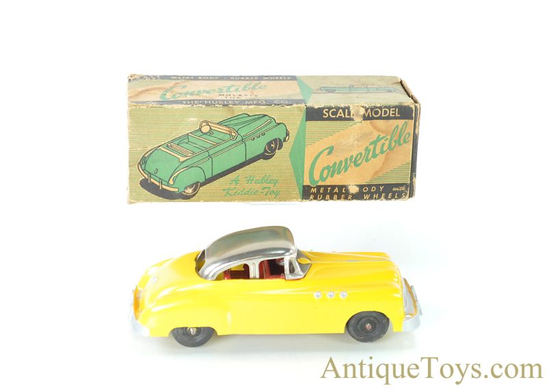 Hubley Kiddie Toy Yellow Diecast No. 475 Convertible in Box <FONT COLOR="ff000 ">*SOLD*</font>