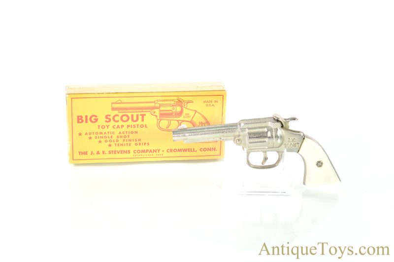 J.E. Stevens Co. “Big Scout” Toy Cap Pistol Gun with Box <FONT COLOR="ff000 ">*SOLD*</font>