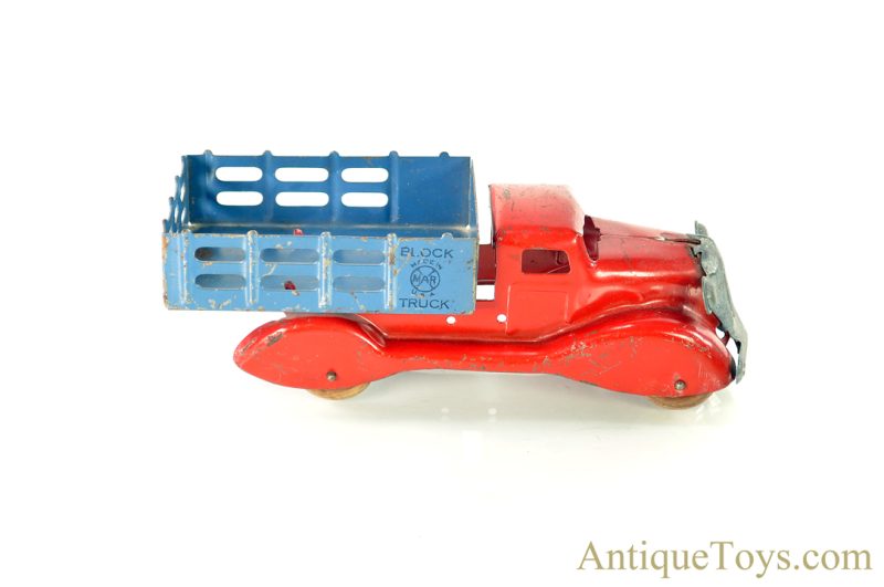 Marx ca. 1940's Pressed Steel "Block Truck" Stake Truck <FONT COLOR="ff000 ">*SOLD*</font>