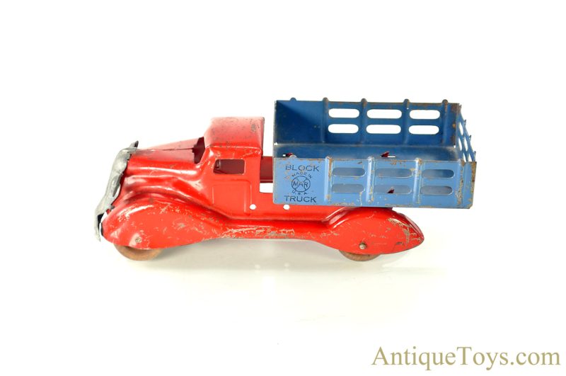 Marx ca. 1940's Pressed Steel "Block Truck" Stake Truck <FONT COLOR="ff000 ">*SOLD*</font> - Image 2