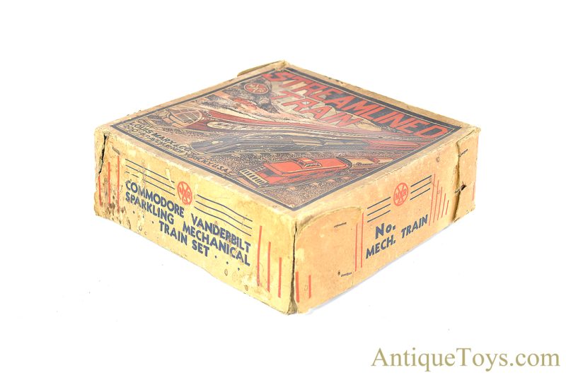 Marx Tin Lithographed Windup "Streamlined Train" Commodore Vanderbilt Sparkling Mechanical Train Set in Box <FONT COLOR="ff000 ">*SOLD*</font> - Image 8