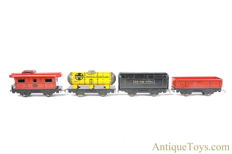 Marx Tin Lithographed Windup "Streamlined Train" Commodore Vanderbilt Sparkling Mechanical Train Set in Box <FONT COLOR="ff000 ">*SOLD*</font> - Image 6