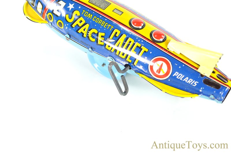 Marx Tin Lithographed Windup "Tom Corbett Space Cadet Polaris" No. 2 Sparking Space Rocket Ship for Sale <FONT COLOR="ff000 ">*SOLD*</font> - Image 8