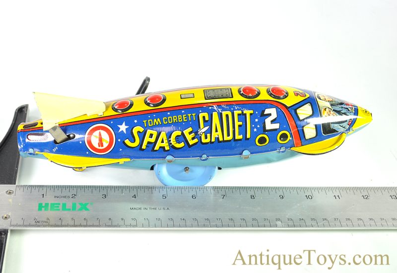 Marx Tin Lithographed Windup "Tom Corbett Space Cadet Polaris" No. 2 Sparking Space Rocket Ship for Sale <FONT COLOR="ff000 ">*SOLD*</font> - Image 9