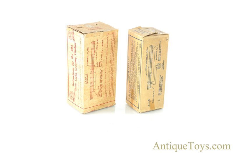 Marx No. 423 Twin Light Crossing Flasher & No. 417 Bell Ringing Crossing Signal with Swinging Arm Set of Train Accessories <FONT COLOR="ff000 ">*SOLD*</font> - Image 10
