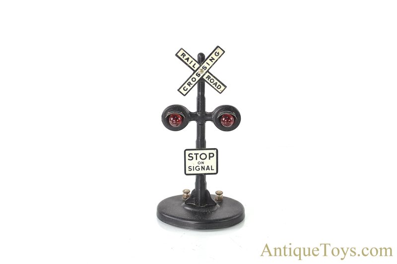 Marx No. 423 Twin Light Crossing Flasher & No. 417 Bell Ringing Crossing Signal with Swinging Arm Set of Train Accessories <FONT COLOR="ff000 ">*SOLD*</font> - Image 3