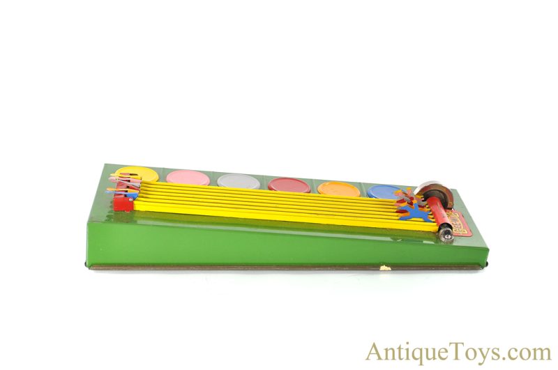 Wolverine Supply & Mfg. Co. ca. 1920’s No. 40 “Gee-Wiz Race” Tin Horse Racing Game in Box <FONT COLOR="ff000 ">*SOLD*</font> - Image 3