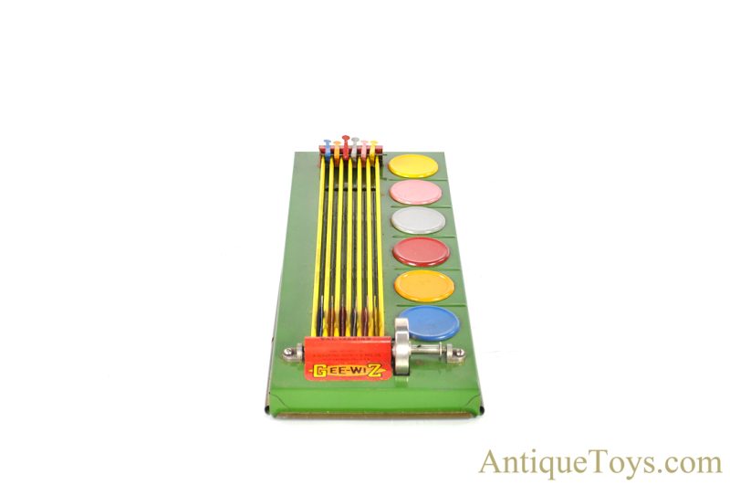 Wolverine Supply & Mfg. Co. ca. 1920’s No. 40 “Gee-Wiz Race” Tin Horse Racing Game in Box <FONT COLOR="ff000 ">*SOLD*</font> - Image 4