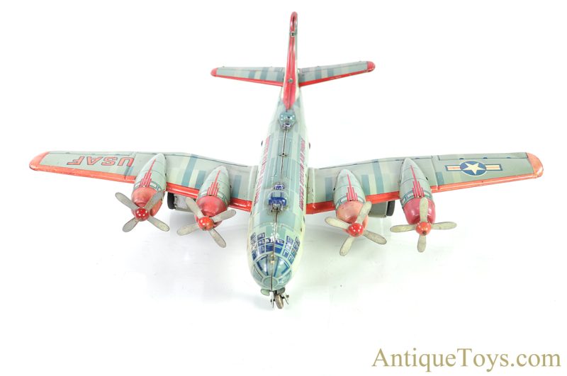 Yonezawa Toys (Y) Tin Lithographed Friction "Boeing B-50 Superfortress" Bomber BK250 USAF Japanese Toy Airplane <FONT COLOR="ff000 ">*SOLD*</font> - Image 7