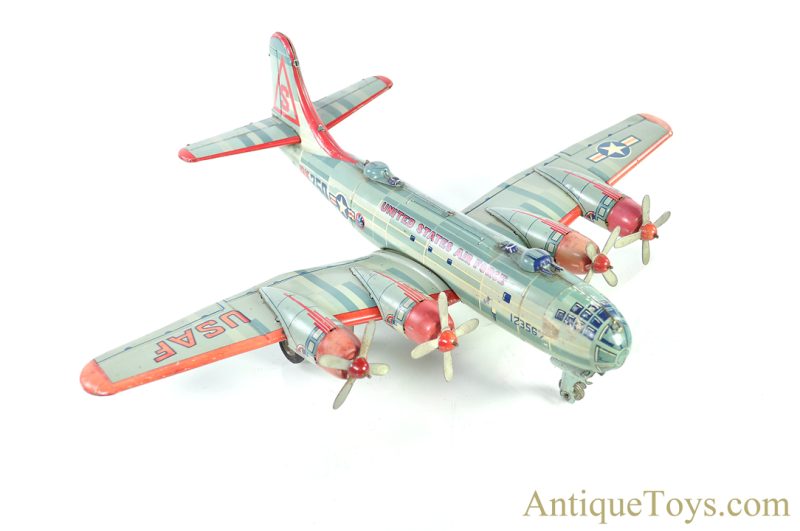 Yonezawa Toys (Y) Tin Lithographed Friction "Boeing B-50 Superfortress" Bomber BK250 USAF Japanese Toy Airplane <FONT COLOR="ff000 ">*SOLD*</font> - Image 3