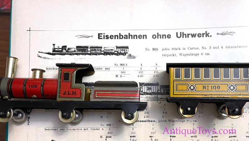 J.L. Hess/Carette Miniature Tin Lithographed No. 100 Train in Box German Toy <FONT COLOR="ff000 ">*SOLD*</font> - Image 11