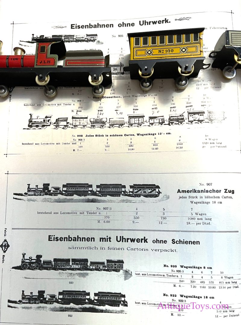 J.L. Hess/Carette Miniature Tin Lithographed No. 100 Train in Box German Toy <FONT COLOR="ff000 ">*SOLD*</font> - Image 10