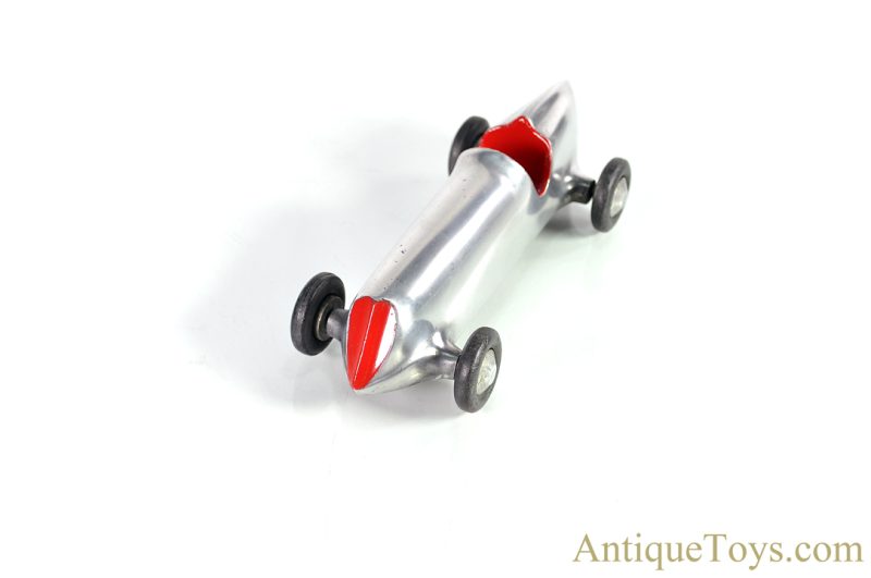 Vintage ca. 1930's Polished Cast Aluminum Indy 500 Style Race Car Toy <FONT COLOR="ff000 ">*SOLD*</font> - Image 4