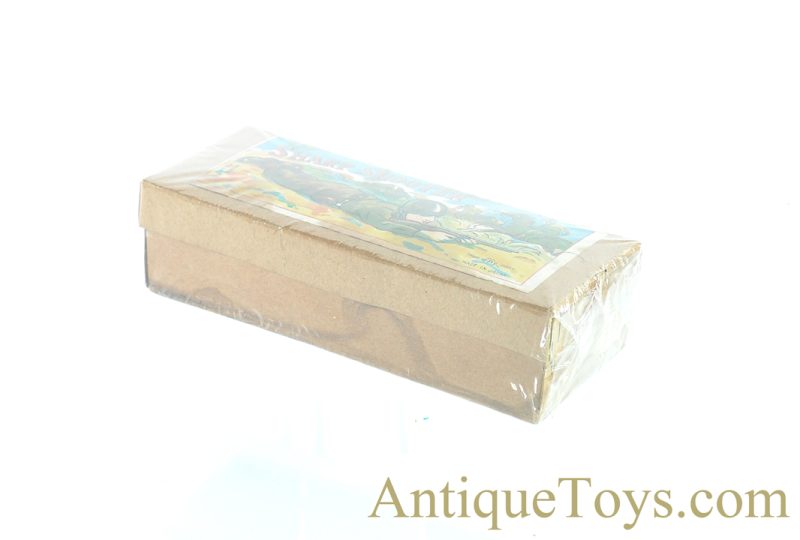 ALPS Occupied Japan Celluloid Windup "Sharp Shooter" Crawling Soldier in Box <FONT COLOR="ff000 ">*SOLD*</font> - Image 10