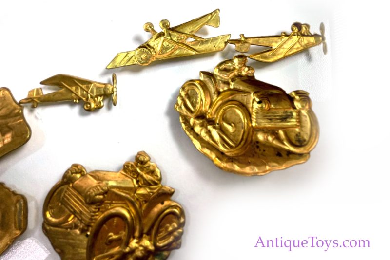Antique Tin Racing, Train, and Airplane Medals <FONT COLOR="ff000 ">*SOLD*</font> - Image 10